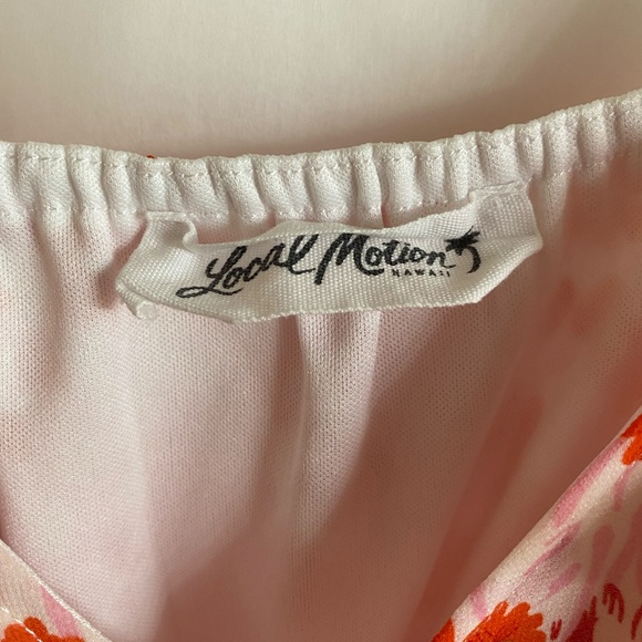 Red & Pink Floral Sundress With Tie - Picture 3 of 3